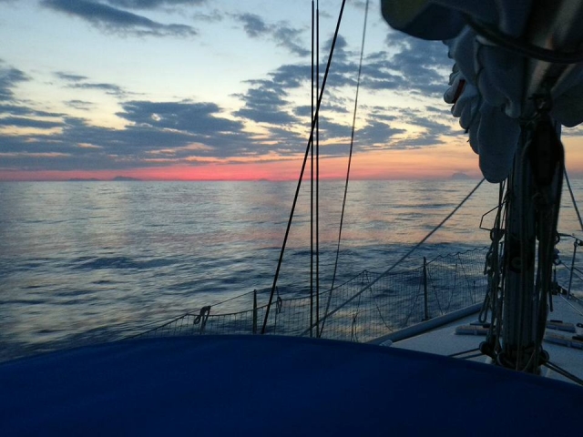  Sunset in boat 